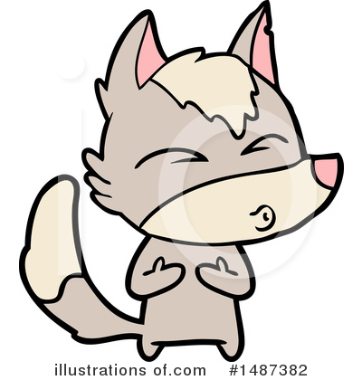 Royalty-Free (RF) Wolf Clipart Illustration by lineartestpilot - Stock Sample #1487382
