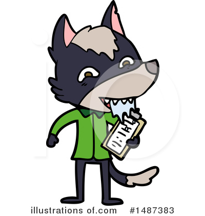 Royalty-Free (RF) Wolf Clipart Illustration by lineartestpilot - Stock Sample #1487383
