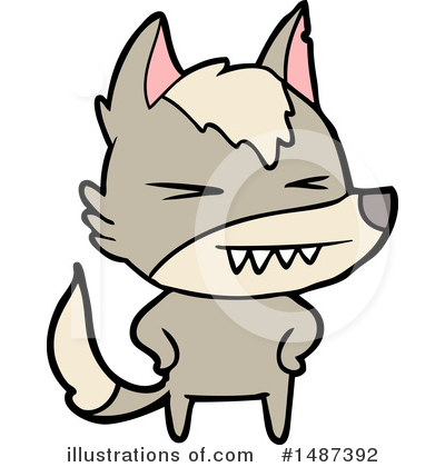 Royalty-Free (RF) Wolf Clipart Illustration by lineartestpilot - Stock Sample #1487392