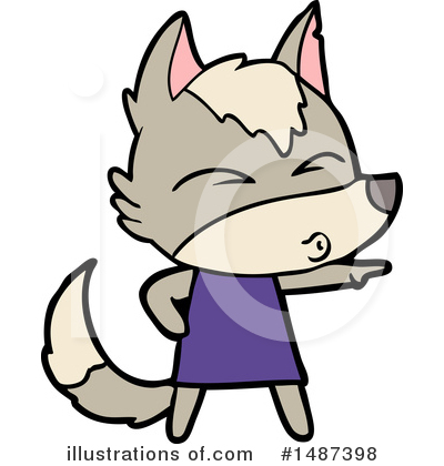 Royalty-Free (RF) Wolf Clipart Illustration by lineartestpilot - Stock Sample #1487398