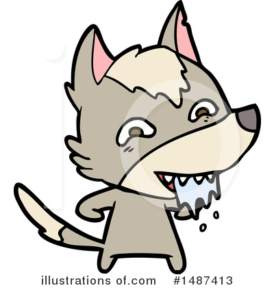 Royalty-Free (RF) Wolf Clipart Illustration by lineartestpilot - Stock Sample #1487413