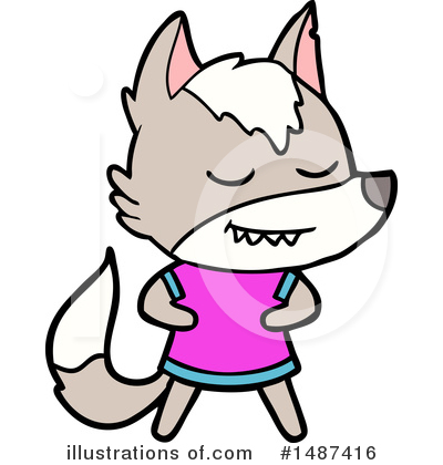 Royalty-Free (RF) Wolf Clipart Illustration by lineartestpilot - Stock Sample #1487416