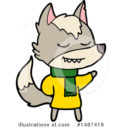 Royalty-Free (RF) Wolf Clipart Illustration by lineartestpilot - Stock Sample #1487419