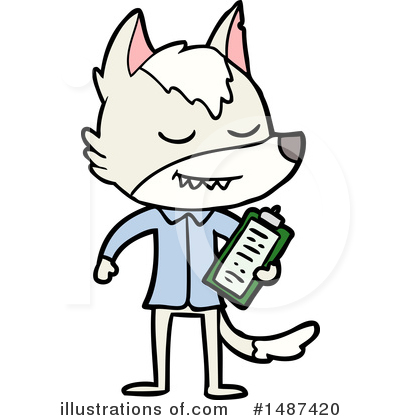 Royalty-Free (RF) Wolf Clipart Illustration by lineartestpilot - Stock Sample #1487420