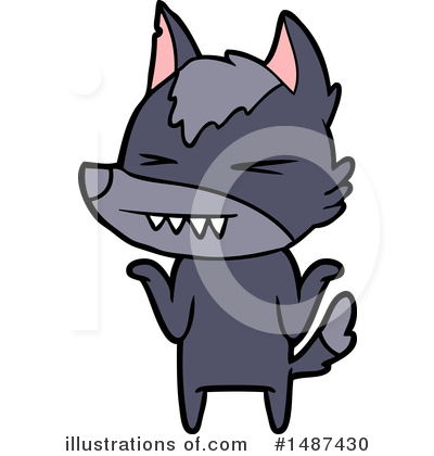 Royalty-Free (RF) Wolf Clipart Illustration by lineartestpilot - Stock Sample #1487430