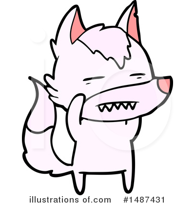Royalty-Free (RF) Wolf Clipart Illustration by lineartestpilot - Stock Sample #1487431