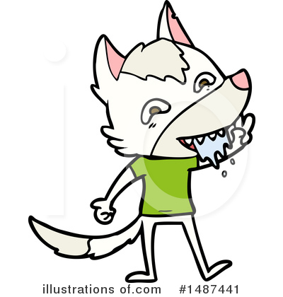 Royalty-Free (RF) Wolf Clipart Illustration by lineartestpilot - Stock Sample #1487441