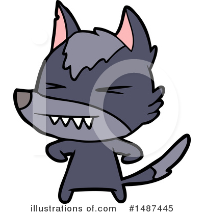 Royalty-Free (RF) Wolf Clipart Illustration by lineartestpilot - Stock Sample #1487445