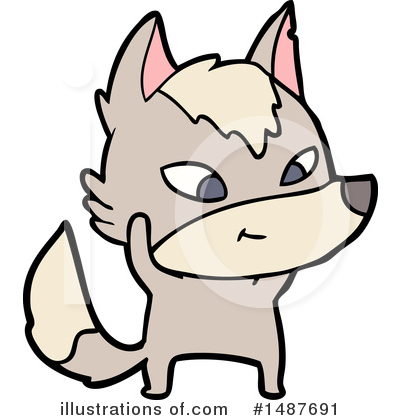 Royalty-Free (RF) Wolf Clipart Illustration by lineartestpilot - Stock Sample #1487691
