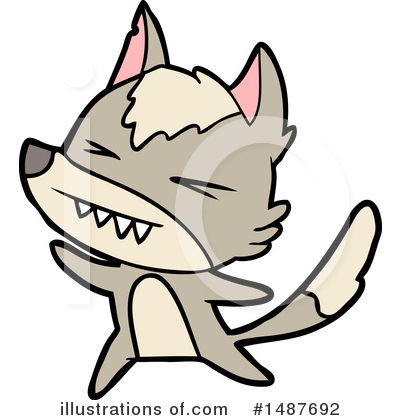 Royalty-Free (RF) Wolf Clipart Illustration by lineartestpilot - Stock Sample #1487692