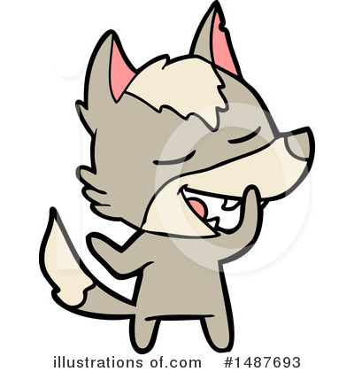 Royalty-Free (RF) Wolf Clipart Illustration by lineartestpilot - Stock Sample #1487693
