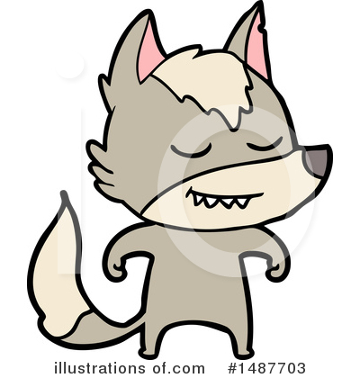 Royalty-Free (RF) Wolf Clipart Illustration by lineartestpilot - Stock Sample #1487703
