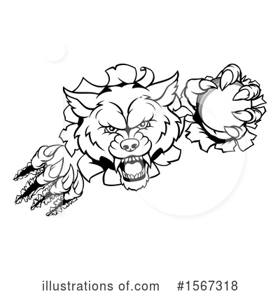 Royalty-Free (RF) Wolf Clipart Illustration by AtStockIllustration - Stock Sample #1567318