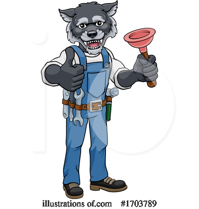 Royalty-Free (RF) Wolf Clipart Illustration by AtStockIllustration - Stock Sample #1703789