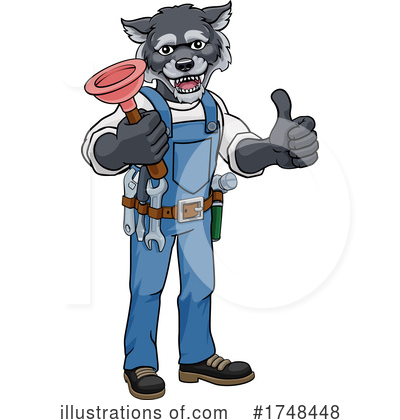 Wolf Clipart #1748448 by AtStockIllustration