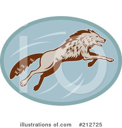 Royalty-Free (RF) Wolf Clipart Illustration by patrimonio - Stock Sample #212725