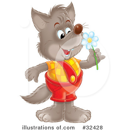 Royalty-Free (RF) Wolf Clipart Illustration by Alex Bannykh - Stock Sample #32428