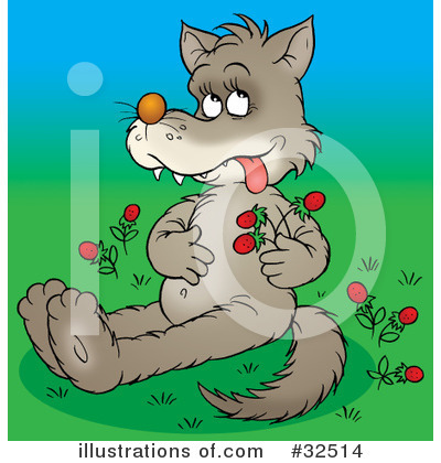 Royalty-Free (RF) Wolf Clipart Illustration by Alex Bannykh - Stock Sample #32514