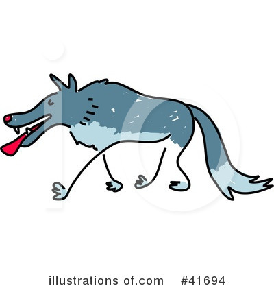 Royalty-Free (RF) Wolf Clipart Illustration by Prawny - Stock Sample #41694