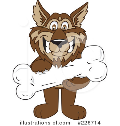 Royalty-Free (RF) Wolf Mascot Clipart Illustration by Mascot Junction - Stock Sample #226714