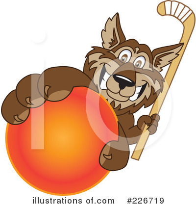Royalty-Free (RF) Wolf Mascot Clipart Illustration by Mascot Junction - Stock Sample #226719