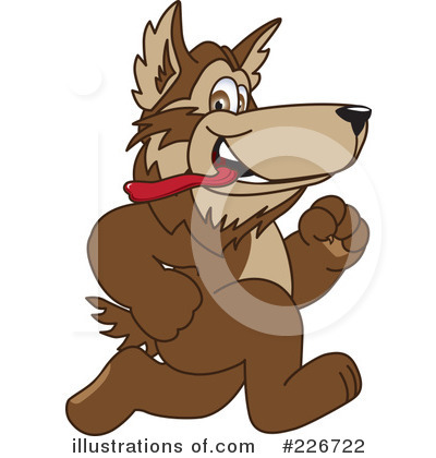 Royalty-Free (RF) Wolf Mascot Clipart Illustration by Mascot Junction - Stock Sample #226722