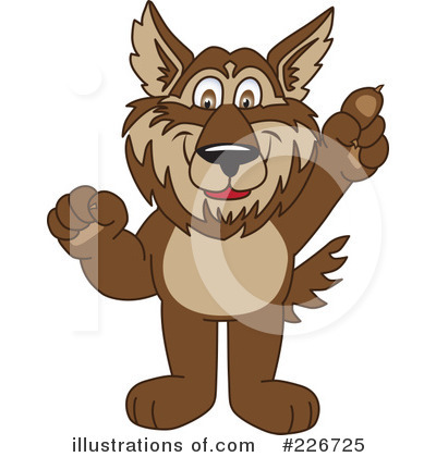 Royalty-Free (RF) Wolf Mascot Clipart Illustration by Mascot Junction - Stock Sample #226725