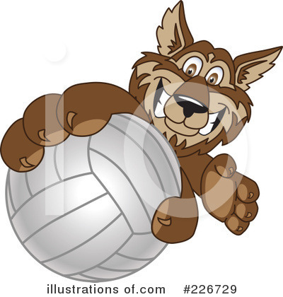Royalty-Free (RF) Wolf Mascot Clipart Illustration by Mascot Junction - Stock Sample #226729