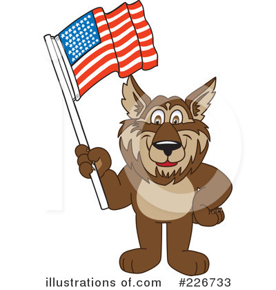 Royalty-Free (RF) Wolf Mascot Clipart Illustration by Mascot Junction - Stock Sample #226733