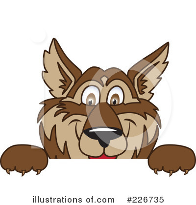 Royalty-Free (RF) Wolf Mascot Clipart Illustration by Mascot Junction - Stock Sample #226735