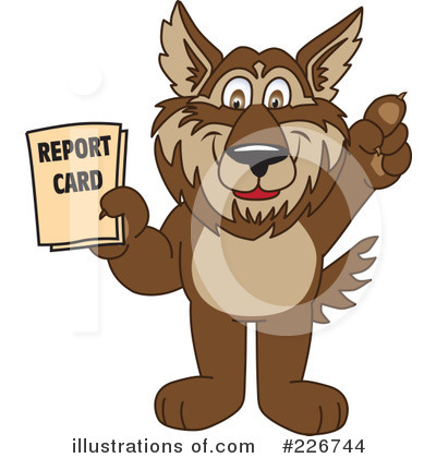Royalty-Free (RF) Wolf Mascot Clipart Illustration by Mascot Junction - Stock Sample #226744