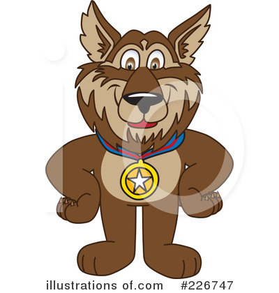Wolf School Mascot Clipart #226747 by Mascot Junction