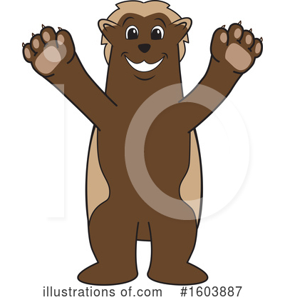 Royalty-Free (RF) Wolverine Mascot Clipart Illustration by Mascot Junction - Stock Sample #1603887