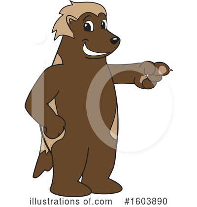 Royalty-Free (RF) Wolverine Mascot Clipart Illustration by Mascot Junction - Stock Sample #1603890