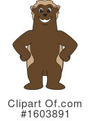 Wolverine Mascot Clipart #1603891 by Mascot Junction