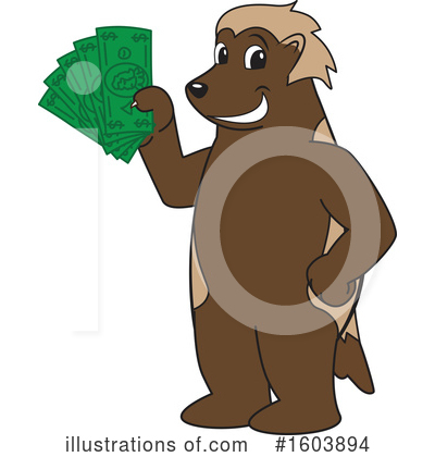 Royalty-Free (RF) Wolverine Mascot Clipart Illustration by Mascot Junction - Stock Sample #1603894