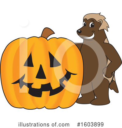 Royalty-Free (RF) Wolverine Mascot Clipart Illustration by Mascot Junction - Stock Sample #1603899