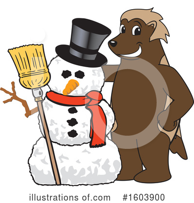 Royalty-Free (RF) Wolverine Mascot Clipart Illustration by Mascot Junction - Stock Sample #1603900