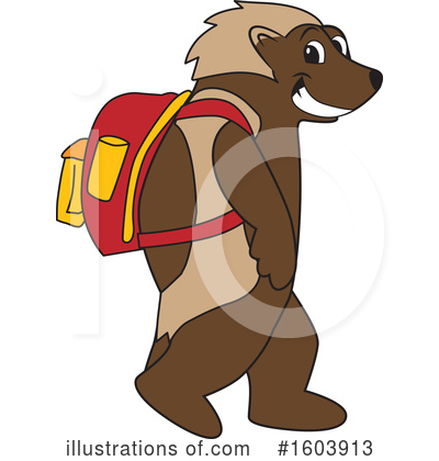 Wolverine Mascot Clipart #1603913 by Toons4Biz