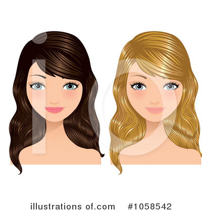 Blond Woman Clipart #1058542 by Melisende Vector