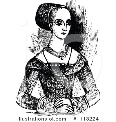 Royalty-Free (RF) Woman Clipart Illustration by Prawny Vintage - Stock Sample #1113224