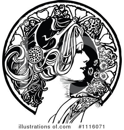 Royalty-Free (RF) Woman Clipart Illustration by Prawny Vintage - Stock Sample #1116071