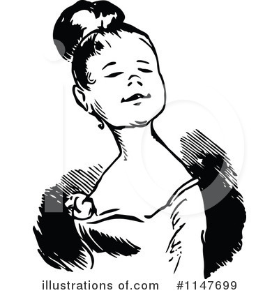 Royalty-Free (RF) Woman Clipart Illustration by Prawny Vintage - Stock Sample #1147699