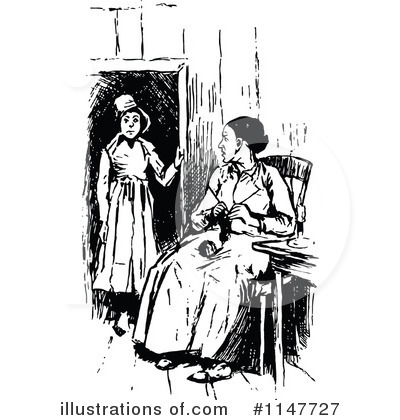 Royalty-Free (RF) Woman Clipart Illustration by Prawny Vintage - Stock Sample #1147727
