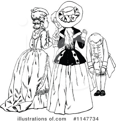 Royalty-Free (RF) Woman Clipart Illustration by Prawny Vintage - Stock Sample #1147734