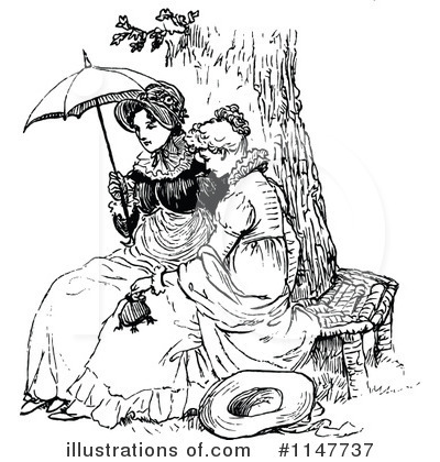 Royalty-Free (RF) Woman Clipart Illustration by Prawny Vintage - Stock Sample #1147737