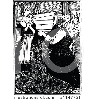 Royalty-Free (RF) Woman Clipart Illustration by Prawny Vintage - Stock Sample #1147751