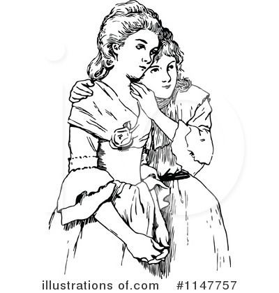 Royalty-Free (RF) Woman Clipart Illustration by Prawny Vintage - Stock Sample #1147757