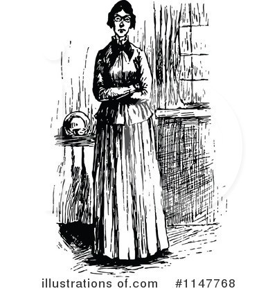 Royalty-Free (RF) Woman Clipart Illustration by Prawny Vintage - Stock Sample #1147768