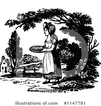 Royalty-Free (RF) Woman Clipart Illustration by Prawny Vintage - Stock Sample #1147781